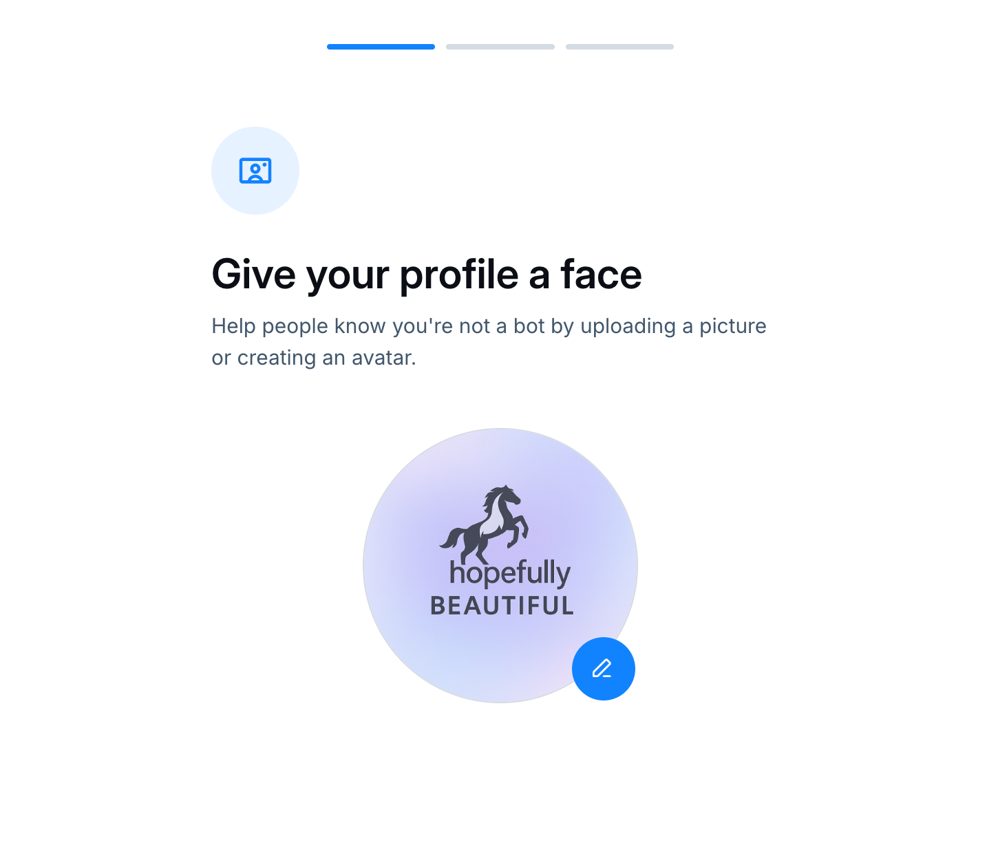 Bluesky profile edit screen